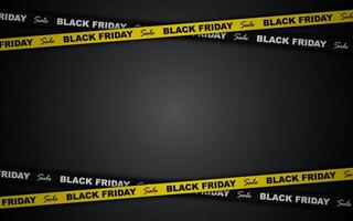 Black Friday background. Crossed ribbons and stripes with text on the background. Black Friday promotion banner with space for text. vector