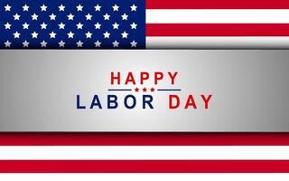 Happy Labor Day Banner. A patriotic celebration with a waving American flag vector