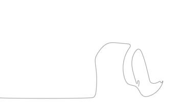 Animated drawing of continuous line draw architect meeting at construction site to talk blueprint design to team member. Building architecture concept. Single line animation. High quality 4k footage video
