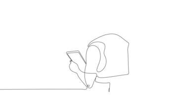 Line-drawn animation depicting architects at the building site, reviewing blueprints with the construction team. video