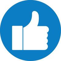 Thumbs UpGlyph Multi Circle vector