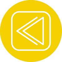 Backward Line Multi Circle vector