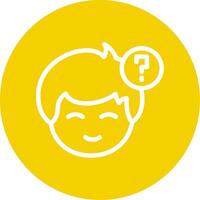 Question mark Line Multi Circle vector