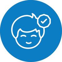 Verified badge Line Multi Circle vector