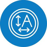 Text resizing Line Multi Circle vector