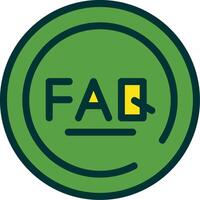 FAQ Filled Two Color vector
