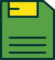 Save Filled Two Color vector