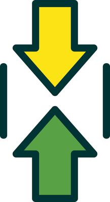 Scroll Up Filled Two Color