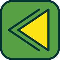 Backward Filled Two Color vector