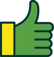 Thumbs Up Filled Two Color vector