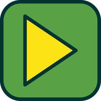 Play Filled Two Color vector