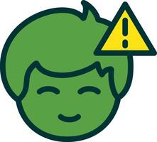 Error or warning symbol Filled Two Color vector