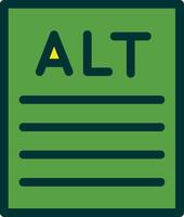 Alt text Filled Two Color vector