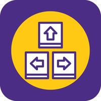 Keyboard navigation Filled Curve vector
