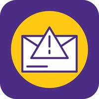 Warning Triangle Filled Curve vector