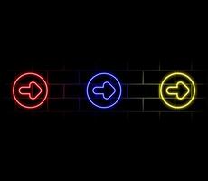 3D Neon Lights Arrow. Abstract Minimalist Business Start Up Growth Concept Background. Colorful Neon Lights In a Shape of Ascending Arrow. Profit and Investment Illustration. vector