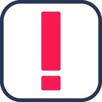 Exclamation Mark Line Half Filled vector