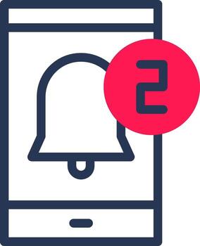 Push Notification Line Half Filled vector