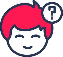 Question mark Line Half Filled vector