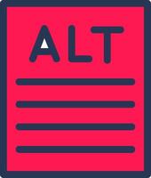 Alt text Line Half Filled vector