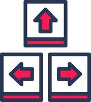 Keyboard navigation Line Half Filled vector