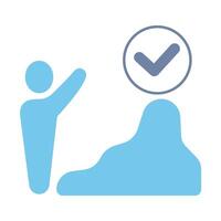 achieved concept line icon. Simple element illustration. achieved concept outline symbol design. vector