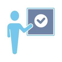 correct concept line icon. Simple element illustration. correct concept outline symbol design. vector