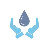 save water concept line icon. Simple element illustration. save water concept outline symbol design. vector