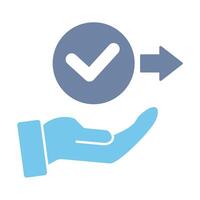 give permission concept line icon. Simple element illustration. give permission concept outline symbol design. vector