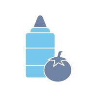 ketchup concept line icon. Simple element illustration. ketchup concept outline symbol design. vector