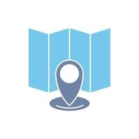 map concept line icon. Simple element illustration. map concept outline symbol design. vector