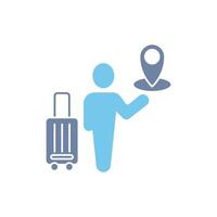 travel concept line icon. Simple element illustration. travel concept outline symbol design. vector