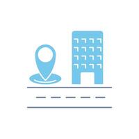 city maps concept line icon. Simple element illustration. city maps concept outline symbol design. vector