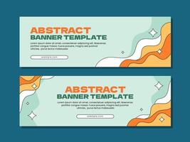 70's abstract banner template design vector