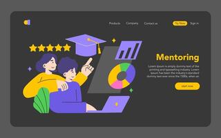 Collaborative Learning. Flat Illustration vector