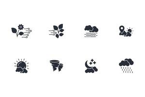 Weather icon set..Editable stroke.linear style sign for use web design,logo.Symbol illustration. vector