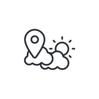 Climate icon. .Editable stroke.linear style sign for use web design,logo.Symbol illustration. vector