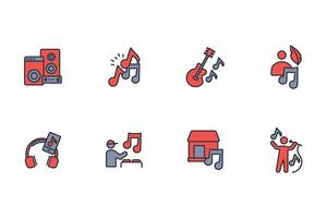 music icon. .Editable stroke.linear style sign for use web design,logo.Symbol illustration. vector