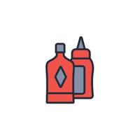 condiments icon. .Editable stroke.linear style sign for use web design,logo.Symbol illustration. vector