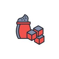Sugar icon. .Editable stroke.linear style sign for use web design,logo.Symbol illustration. vector