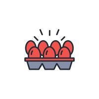 eggs icon. .Editable stroke.linear style sign for use web design,logo.Symbol illustration. vector