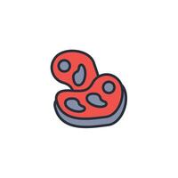 beef icon. .Editable stroke.linear style sign for use web design,logo.Symbol illustration. vector