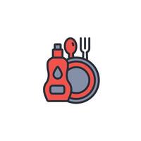 dish soap icon. .Editable stroke.linear style sign for use web design,logo.Symbol illustration. vector