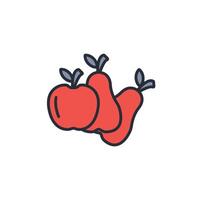 Fruits icon. .Editable stroke.linear style sign for use web design,logo.Symbol illustration. vector