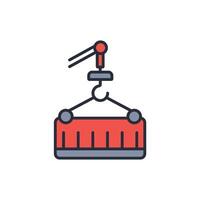 Container icon. .Editable stroke.linear style sign for use web design,logo.Symbol illustration. vector