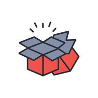 box icon. .Editable stroke.linear style sign for use web design,logo.Symbol illustration. vector