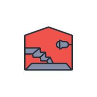 Basement icon. .Editable stroke.linear style sign for use web design,logo.Symbol illustration. vector
