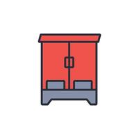 Closet icon. .Editable stroke.linear style sign for use web design,logo.Symbol illustration. vector