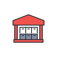 depot icon. .Editable stroke.linear style sign for use web design,logo.Symbol illustration. vector