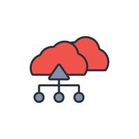 Hosting icon. .Editable stroke.linear style sign for use web design,logo.Symbol illustration. vector